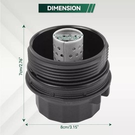 Engine Oil Filter Housing Cover Cap Assembly Compatible with TOYOTA 09-19 COROLLA IM MATRIX PRIUS Compatible with LEXUS 00-17 CT200H ES300 ES330 Compatible with SCION IM XD 1.8L Replaces 15620-37010