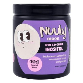 NuubyMoon Inositol 40:1 Myo + D-Chiro con CoQ10, Magnesio, Zinc, Vitamina D3 y Probióticos – Suplemento en Polvo para Mujeres – 231 g, 45 porciones