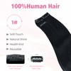 Vlasy Clip in Hair Extensions Real Human Hair, 2 Pcs