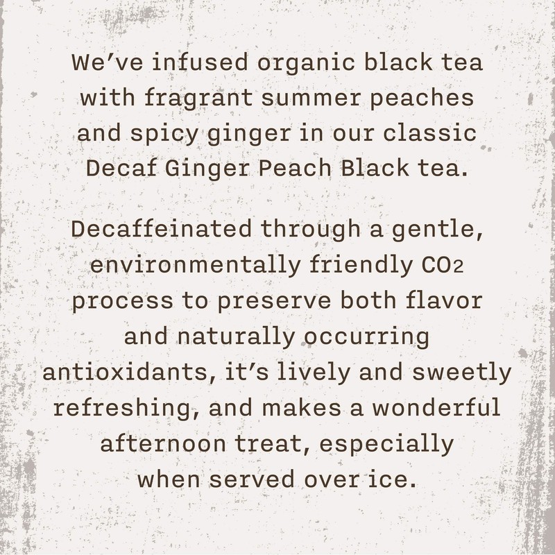 Allegro Tea, Organic Decaf Ginger Peach Black Tea Bags, 20