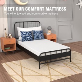 PayLessHere 8 Inch Twin XL Gel Memory Foam Mattress Fiberglass Free/CertiPUR-US Certified/Bed-in-a-Box/Cool Sleep & Comfy Support