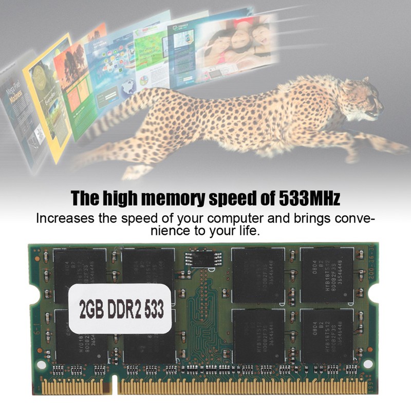 2GB DDR2 533MHz 200Pin For Laptop Motherboard Dedicated Memory RAM