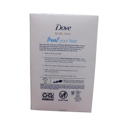 Dove Body Love Hydrating Foot Mask With Hyaluronic Acid -6 Packs
