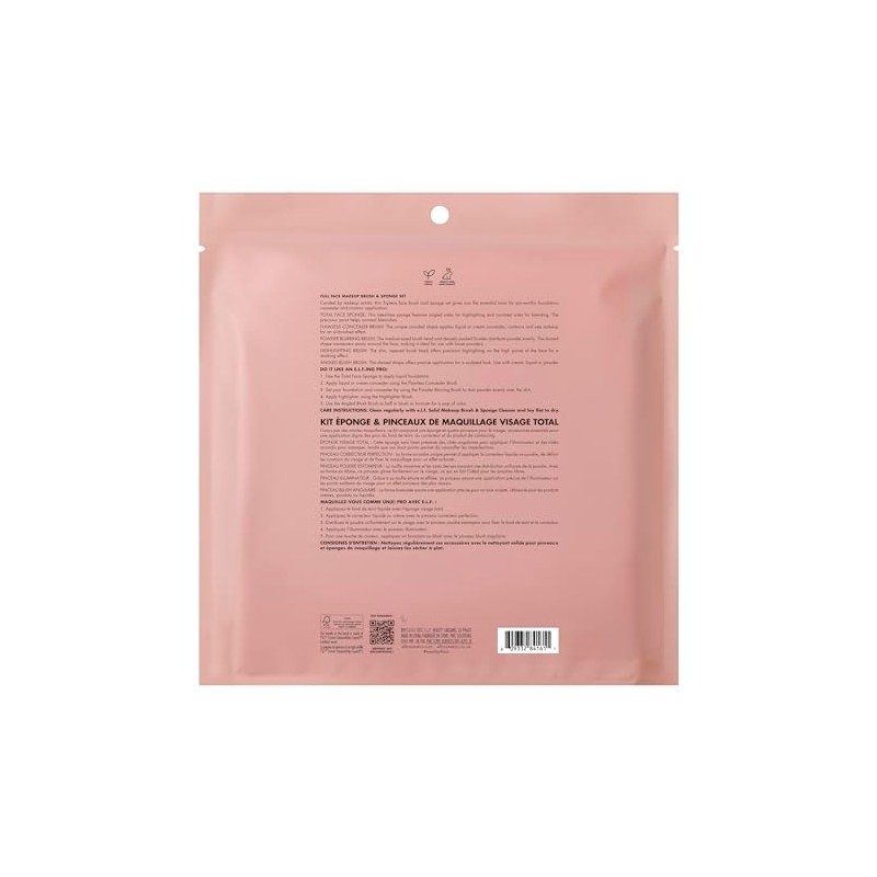 e.l.f. Complexion Essentials - Juego de brochas y esponjas, corrector,