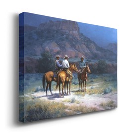 Renditions Gallery Canvas Animal Wall Art Modern Decorations Paintings Cowboys Mooshine Rendezvous Glam Western Nature Wall Hanging Artwork Prints for Bedroom Office Kitchen - 18"x27" LT31