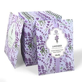 Lavender & Wood Scented Sachets - 12 Pack, Long-Lasting Home Fragrance Sachet Bags, Large Fresh-Scented Packets, Sachets for Drawers and Closets