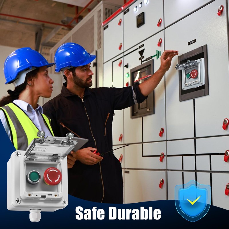 IP67 Outdoor Waterproof Box 2 Push Button (Letter) Emergency Stop