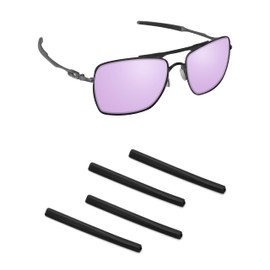 Handwith 2 Pairs Soft Silicone Sunglass Ear Socks for Oakley Deviation OO4061, Anti-Slip Comfort Fit Glasses Arm Grips Spare Parts Replacement Kit Black