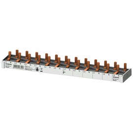 Siemens 5ST36730 Pin Busbar Compact 10mm2 3P+N 400V, Fixed Length 12TE, Suitable for Compact Devices 5SV1, 5SV6 and 5SL60, with End Caps