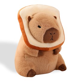Acgtrick Cute Capybara Plush Soft Capybara Stuffed Animal with Bread Kawaii Capybara Doll Pillow Capybara Plushie Gifts for Kids Boys Girls 12 inch