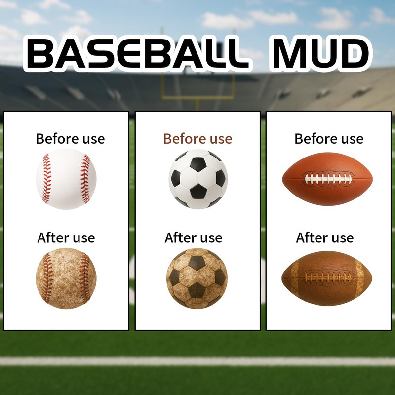 Football Mud, Football Rubbing Mud, Enhance Grip and Deepen Leather