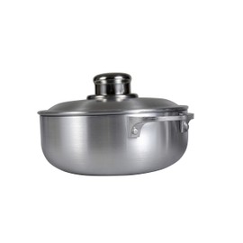 Kitchen Sense Heavy Gauge Polished Aluminum Caldero Dutch Oven Cauldron with Aluminum Lid, and Stainless Steel Knobs, 3.7 Quart