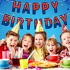 Cartoon Happy Birthday Banner, Cartoon Themed Happy Birthday Decorations for