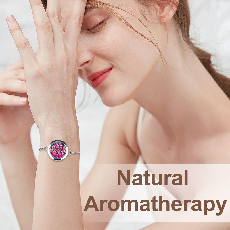 ttstar Essential Oil Diffuser Bracelet Stainless Steel Aromatherapy Locket Adjustable