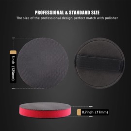 Clay Bar Pad, 5 Inch Mid Grade,1Pc Handle Grip Pad and 1 Pc Clay Bar Applicator, Synthetic for DA Polisher and Rotary Polisher for Car Detailing, Clay Bars Auto Detailing -CHMLP5MA