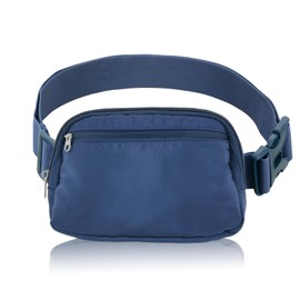DMLuna Small Crossbody Bags for Women Trendy, Lightweight Waist Pack for Women & Men, Mini Belt Bag, Waist Bag with Adjustable Strap for Running Workout Traveling, Navy Blue