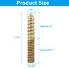 Zorveiio 12 Pack 1/4-20 x 1-1/2 Inch Hanger Bolts, Double
