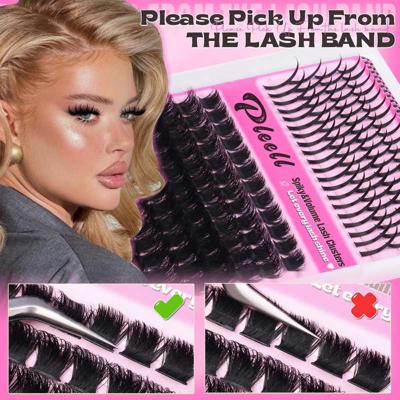 200D Lash Clusters with Spikes Thick Eyelash Clusters Volume Cluster