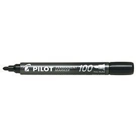 Pilot SCA-100 Permanent Markers Bullet Tip 1 mm Pack of 5 Blackaa