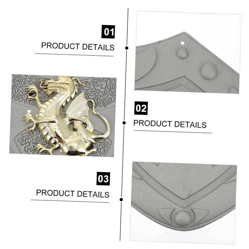 Toyvian Cosplay Shield 3pcs Shield Toy Pretend Toys Knight Toys