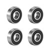 pa 4PCS 608-2RS Ball Bearings Skateboard 608-RS Double Rubber Sealed