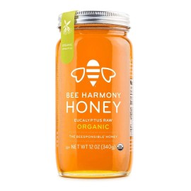BEE HARMONY Eucalyptus Raw Organic Honey, 12 OZ