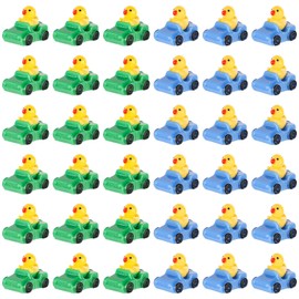 Tinoaly 36 Pieces Mini Resin Ducks, Dark Blue and Dark Green Miniature Duck Figures Cute Micro Ducks Funny Mini Car Ducks Resin for Aquarium Dollhouse Home Office Decoration