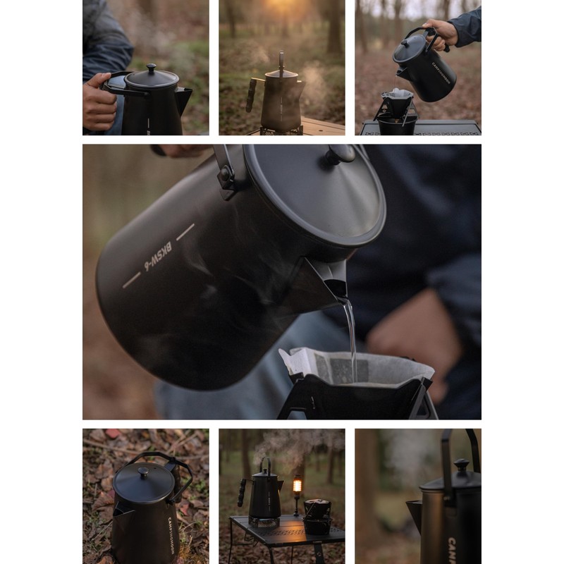 Camping Moon BKSW-6 Bonfire Kettle, Black, Direct Fire, Fire Place