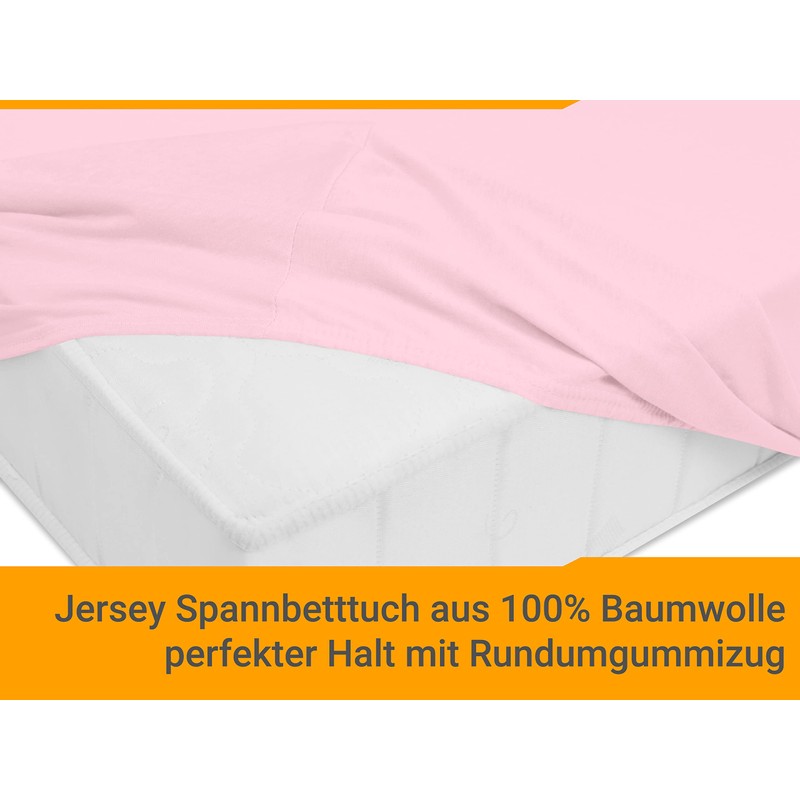 npluseins Jersey Fitted Sheet 100% Cotton - Available in 22