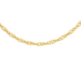 Carissima Gold Women's 9 ct Yellow Gold 1.2 mm Diamond Cut Twist Curb Chain Necklace of Length 46 cm/18 Inch