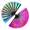 2 Pcs Large Rave Folding Fan Foldable Handheld Fan for