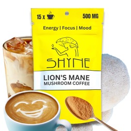 Coffee + Lion's Mane Mushrooms | Best Canadian Brand | 15-Cups of Instant Mushroom Coffee | Organic Ingredients | Great Gift or Stocking Stuffer