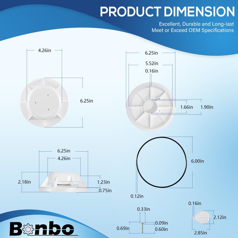 Bonbo Upgrade 08650-0079 Skimmer Float Valve Assembly with O-Ring Replacement