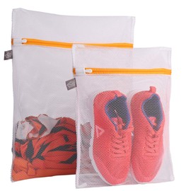 Kimmama Set of 2 Delicates Laundry Bags,Durable Zipper Mesh Laundry Bag, Wash Bag,Protect Cloth Shape in The Washer(Coarse Mesh)