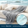 SLEEP ZONE Nanotex Cooling Blanket for Hot Sleepers, Double-Sided Throw