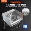 VEVOR Commercial Hand Sink with Faucet and Side Splash, NSF