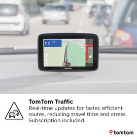 TomTom Car Sat Nav GO Classic Lite (5 Inch, with Traffic Information and Speed Cam Alert Trial, Europe Map Updates Included, Updates via WiFi, Integrated Reversible Mount)
