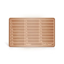Safe Seed Copper Metal Wallet Stamp Plate Crypto Backup Trezor Ledger KeepKey