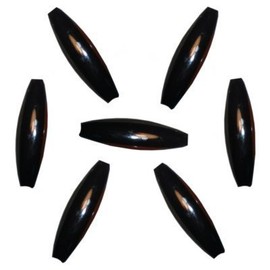 144 Black Opaque Spaghetti Beads