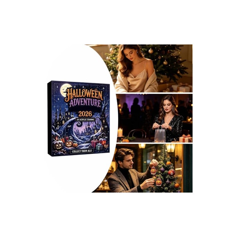 Halloween Advent Ornament 2D - 24 Days Gothic Countdown Calendar