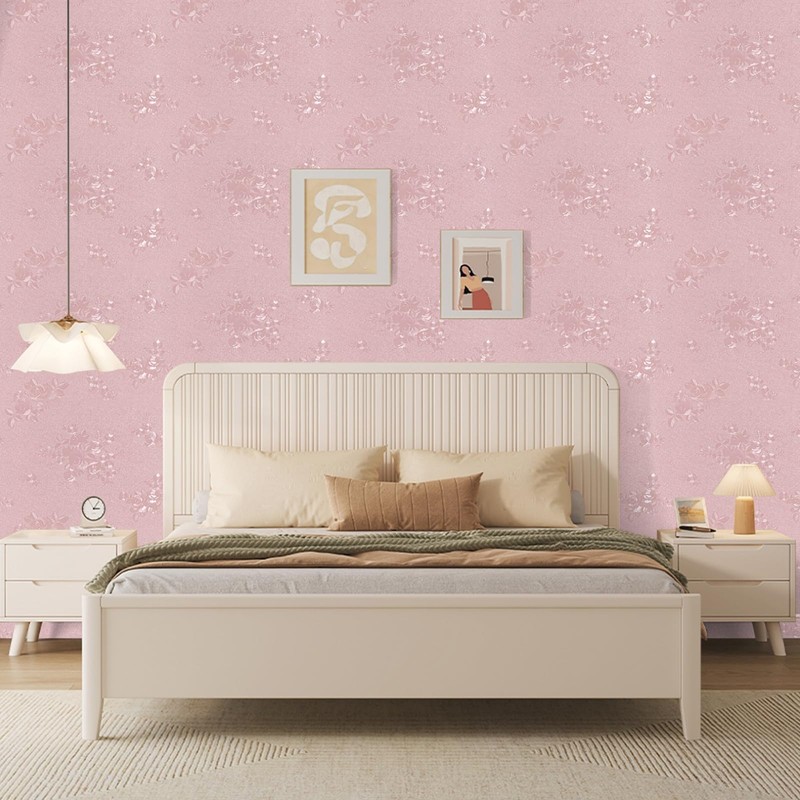 TANONE Pink Peel and Stick Wallpaper 17.7" X 394" Pink