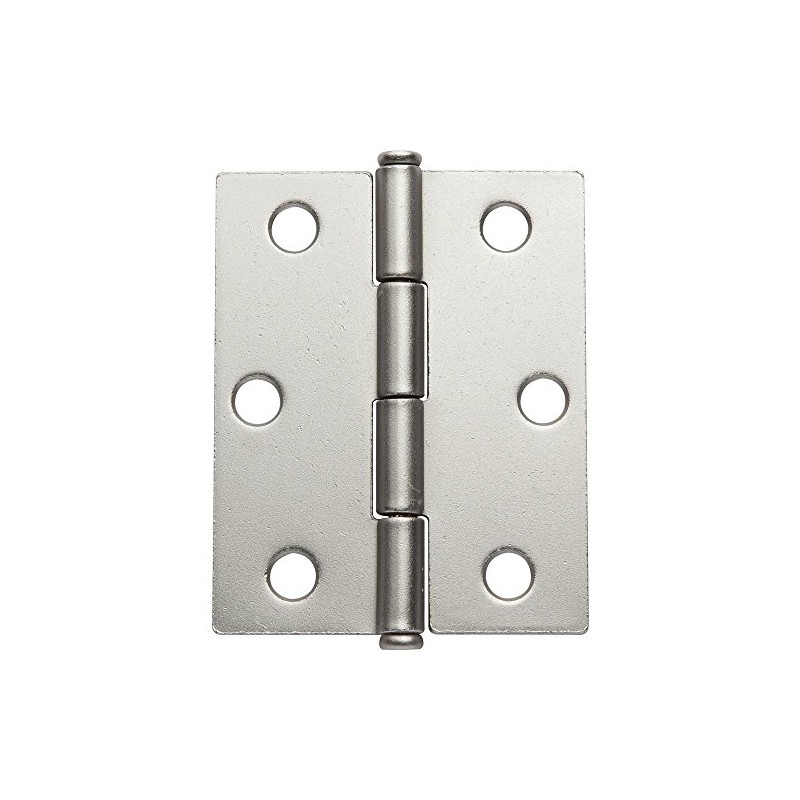 Flat Tipped Butt Hinge w/Removable Pin, 2" x 2-1/2", White