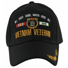 Trade Winds New! All GAVE Some, 58479 GAVE All Vietnam Veteran Ball Cap HAT Black