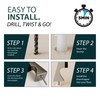 Mega Handles Curved Floor Door Stopper, Quickly Installed Wall Protector,