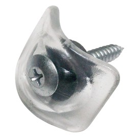 DAIDOHANT 10102406 Corrugated Plate Mounting Screws Clear for Wood Base (Polymer Washers) (Nominal Diameter d) 0.2 x Length 1.4 inches (35 mm) (10 Pieces)