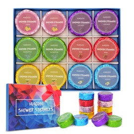 Shower Steamers Aromatherapy 12 Pack - Mothers Day Gifts for Mom, Grandma, Birthday Gift Dad, Daughter, Best Friend, Travel Essentials, Stress Relief Spa,with Essential Oils,Self-Care