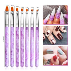 EBANKU 22PCS UV Gel Nail Brush Set, Nail Art Tips Builder Brush Nail Painting Brush Pen Nail Art Dust Remover Brushes Powder Nail Art Design for Women Girls