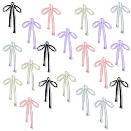 20Pcs Alloy Colourful Bow Ribbon Charms Pendants for Jewelry Making Bowknot Dangle Charms Accessories for DIY Crafts Keychain Bracelet Pendant Necklace Earring Jewelry Making Supplies(5 Colors)