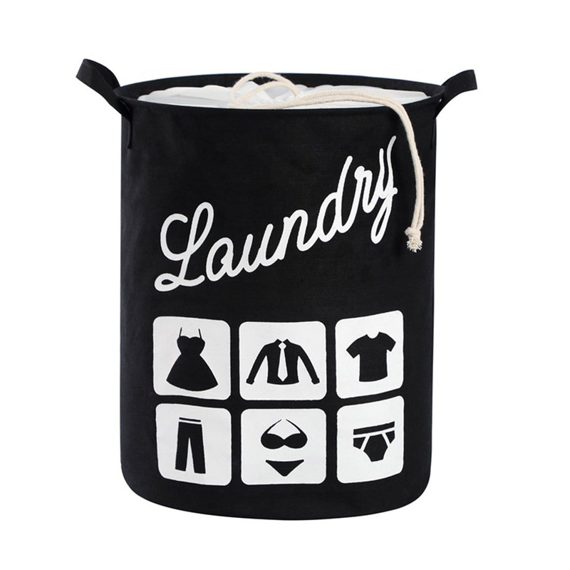 Foldable Fabric Laundry Basket Cotton Laundry Large Bag Collapsible Storage