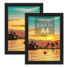 Frametory, A4 Frame with Plexiglass, 8.3x11.7 inch Black Poster Frame